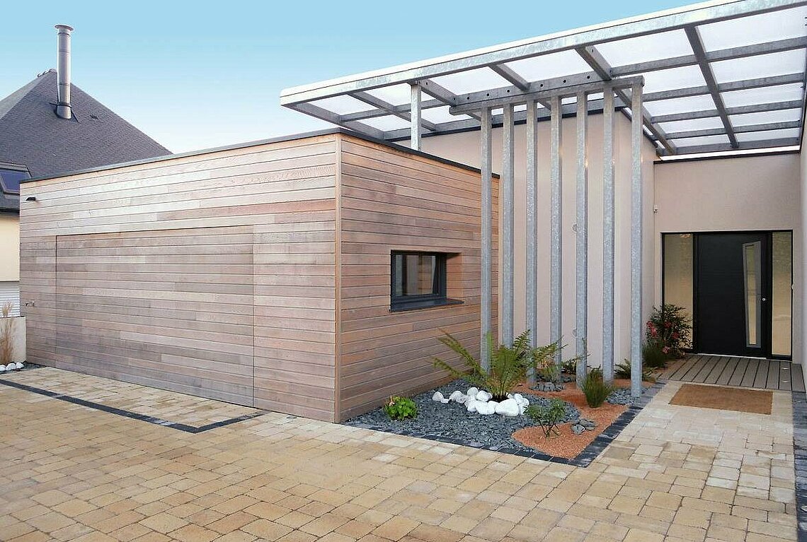 brama garażowa iso drewniana nowy dom 