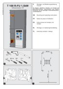 Instrukcja sterowania do bram szybkobieżnych T100 R-FU 1,5kW